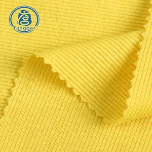 China factory cheap price knitting 95 polyester 5 spandex 2x2 rib knit fabric