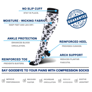 <span class=keywords><strong>2018</strong></span> de Halloween del cráneo hombres calcetines de compresión vuelo calcetines mejor Atlético mangas - Product Image 2