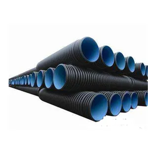 SN4 SN8 SN16 18 Inch Hdpe Double Wall Corrugated PE Drainage Pipe Dwc Hdpe Plastic Culvert Pipe