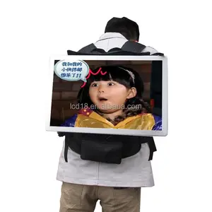 17 inch Advertising Players,Slim video player,HD LCD smart digital signage backpack