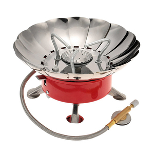 À la mode Portable en acier inoxydable en plastique coupe-vent pliable réchaud de <span class=keywords><strong>Camping</strong></span> unique étanche sac à dos extérieur Rechaud - Product Image 2