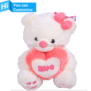 Mignon Personnalisé Ours en peluche Doux Jouets En Peluche Tenant Grand Rouge "<span class=keywords><strong>JE</strong></span> <span class=keywords><strong>T</strong></span>'aime Coeur Poupée - Product Image 3