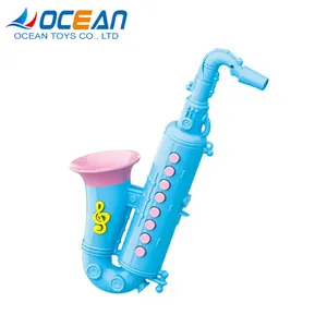 Musical kids blue plastic toy saxophone for sale OC0300074