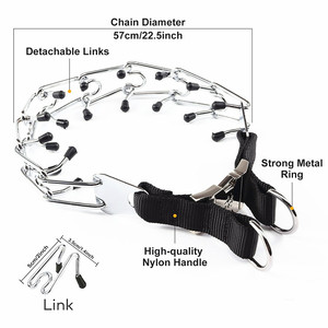 Hot Sale verstellbare große Hund Prise <span class=keywords><strong>Prong</strong></span> Choke Kette Stahl Metall Training Hunde halsband mit Schnalle - Product Image 3