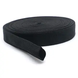 High Strength 2cm 2.5cm 3.2cm 3.8cm 5cm Black PP Tubular Webbing