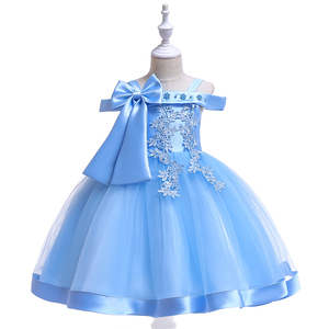 MQATZ Nuovo Arrivo <span class=keywords><strong>Abiti</strong></span> da <span class=keywords><strong>Damigella</strong></span> in Raso per Bambine, Vestito da Ballo con Motivo Floreale e Spalline Sottili per Bambine Piccole per l'Autunno L5081 - Product Image 3
