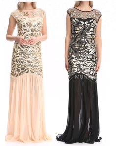 Bestdance — <span class=keywords><strong>robe</strong></span> de soirée en paillettes Vintage 1920, tenue de fête de mariage, élégante - Product Image 1