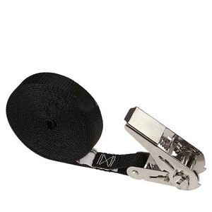 <span class=keywords><strong>Sangle</strong></span> <span class=keywords><strong>d</strong></span>'<span class=keywords><strong>arrimage</strong></span> à cliquet en polyester et acier inoxydable <span class=keywords><strong>noir</strong></span> sans fin de 1 po x 15 pi - Product Image 1