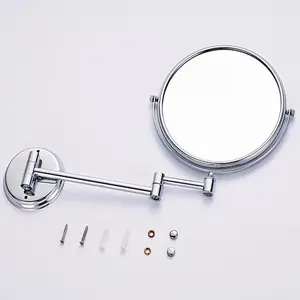 SUNWEX Magnifying Shaving Mirror Cosmetic Makeup Mirror Foldable 3x Times Double-sided Wall Mounted Shower Mirror