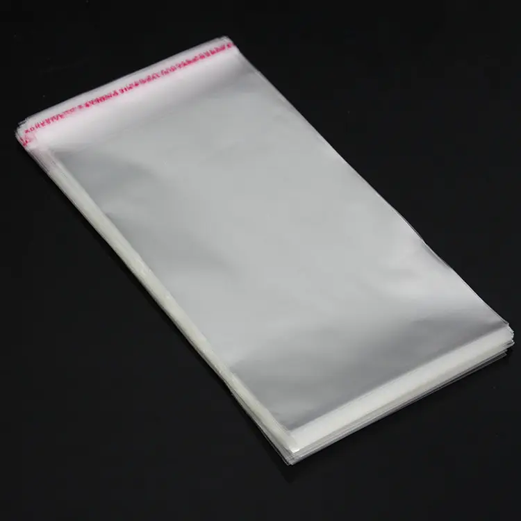 Opp Bopp Tas Industrieel Gebruik Doorzichtige Polybag Zelfklevende Sterke Zelfsluitende Plastic Pakket Custom Pe Heatseal Zijzak