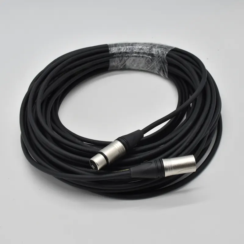 Micrófono cable de audio de cable de cañón macho hembra conector XLR 3 pin