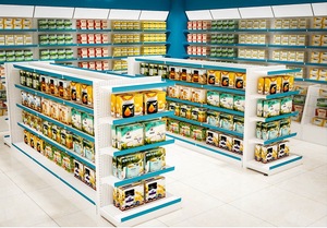 Double Face <span class=keywords><strong>En</strong></span> Acier <span class=keywords><strong>Pharmacie</strong></span> Et Magasin <span class=keywords><strong>Utilisé</strong></span> Étagères À Vendre - Product Image 3