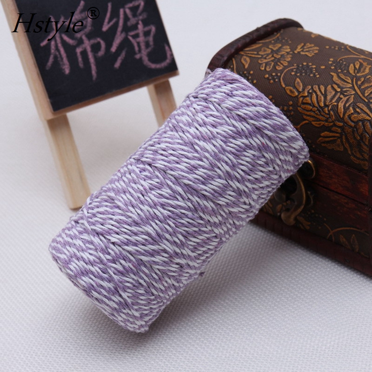 1 рулон 100 метров 2-слойная хлопчатобумажная веревка для выпечки шнур веревка деревенская кантри рукоделие SD014