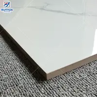 Цифровая печать струйная 3d мраморная глазурованная фарфоровая плитка, Интерьерная керамическая белая Глазурованная Напольная Плитка 24x24