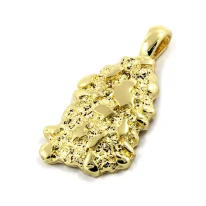 Wholesale Hip Hop Jewelry Gold Plated Cheap Price Metal Nugget Pendant