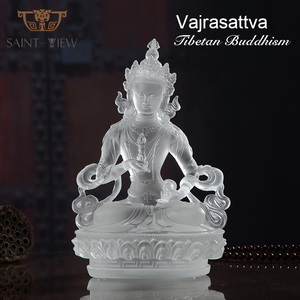 Cristal de coulée tantrique Vajrasattva Dorje Sempa cristal givré blanc <span class=keywords><strong>Tibet</strong></span> Liuli <span class=keywords><strong>bouddha</strong></span> Statue Sculpture - Product Image 3
