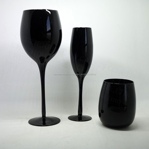 Copa de vino copas de champán de cristal negro sólido taza del partido para la boda <span class=keywords><strong>en</strong></span> <span class=keywords><strong>casa</strong></span> - Product Image 1