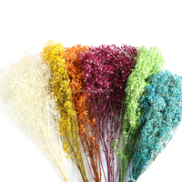 100g par bouquet, fleurs de gypsophile préservées, colorées rose et blanc, toucher réel, souffle de bébé