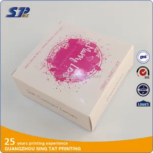 2016 Fábrica de venta directa de cosméticos lentes de contacto caja de embalaje de papel