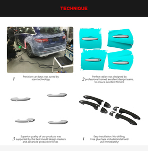 Seco de fibra de carbono Exterior adornos cubierta de la manija de la puerta para <span class=keywords><strong>Maserati</strong></span> Ghibli <span class=keywords><strong>Quattroporte</strong></span> <span class=keywords><strong>GTS</strong></span> Levante 13-19 - Product Image 6