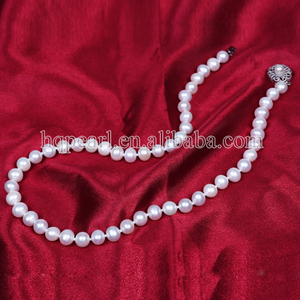 Collar de perlas de agua dulce, joyería de perlas
