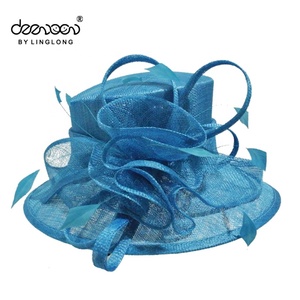 Rộng vành sinamay fascinator phụ nữ KENTUCKY Derby Nhà thờ Mũ bán buôn Philippe sinamay phụ nữ Wedding party hat