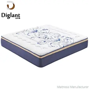 Single Bed Mattress Diglant DM-085 5 Star Premium Luxury Hotel Single Size Memory Foam Spring Bed Mattress For Sale