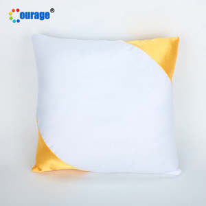 Federa per Cuscino Personalizzabile con <span class=keywords><strong>Design</strong></span> su Misura, Bianca, in Raso per Stampa a Sublimazione - Product Image 1