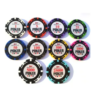 Sıcak satış 11.5G veya 14G poker chip ile tasarım kakma