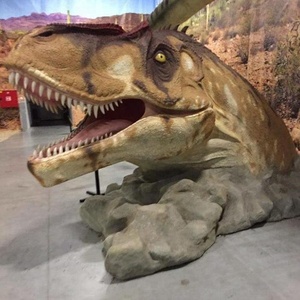Fiber de verre de jeux dinosaure <span class=keywords><strong>t</strong></span>-<span class=keywords><strong>rex</strong></span> <span class=keywords><strong>t</strong></span>ête statue - Product Image 1