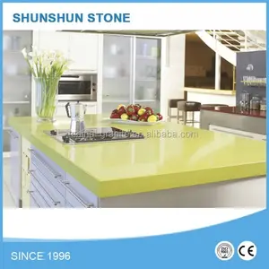 apple green Quartz Countertop for Kitchen countertop,table top