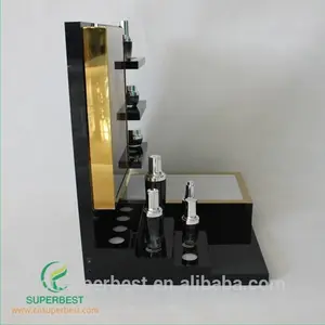 Custom Made Movable China Supplier OEM/ODM Black Acrylic Makeup And Cosmetic Display Stand