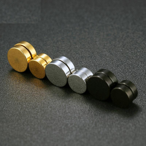 Acciaio di titanio di modo mens <span class=keywords><strong>magnete</strong></span> clip su <span class=keywords><strong>orecchini</strong></span> - Product Image 4