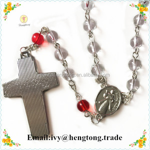 Collar de <span class=keywords><strong>Rosario</strong></span> religioso con cuentas redondas de cristal de 6mm al por mayor, <span class=keywords><strong>Rosario</strong></span> católico con centro de mesa y Cruz de La <span class=keywords><strong>Divina</strong></span> <span class=keywords><strong>Misericordia</strong></span> - Product Image 5