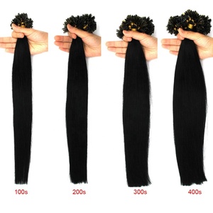 Venta al por mayor Keratin Nail U Tip Remy Extensiones de cabello humano 16-26 "Straight 100s Extensiones de cabello humano preadherido Cabello chino - Product Image 3