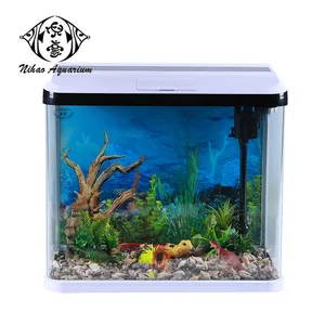 SOBO mini moda akvaryum özelleştirilmiş fiş balık tankı filtre pompası ile ve led aydınlatma