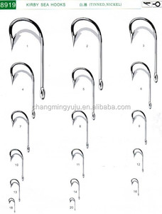 chinese fishing hook sizes Dr.Fish Heavy Duty In-Line 6/0-28/0 Red Coating Isema Fishing Hook