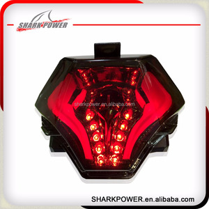 Shark Power-luz trasera led para motocicleta, luz de freno, intermitente, para <span class=keywords><strong>yamaha</strong></span> r3/r25/mt-03/mt-07/mt-25 LC150 - Product Image 2