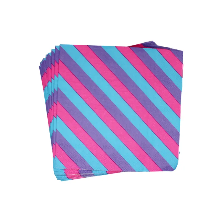 colorful stripes paper napkin