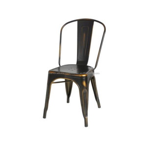 Métal industrielle chaise avec siège en bois utilisé pour restaurant - Product Image 2