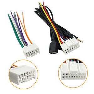 Chine auto voiture <span class=keywords><strong>ISO</strong></span> USB Radio faisceau de câblage ix 35 adaptateur connecteur Auto stéréo USA daptor plomb métier à tisser câble prise fil - Product Image 1