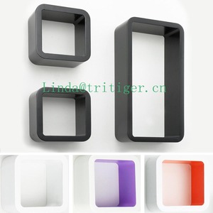 Bán Buôn Giá Rẻ Đặt Antique Đen Floating Cube Wall Mount Tắm Bằng Gỗ Kệ - Product Image 6