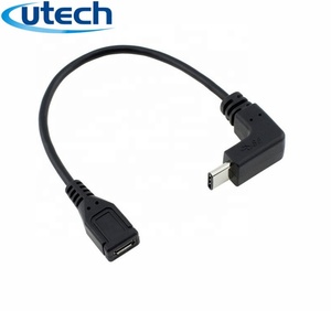 Cavo di alta qualità ad angolo retto 3.1 USB tipo C maschio a Micro-USB 2.0 femmina - Product Image 2
