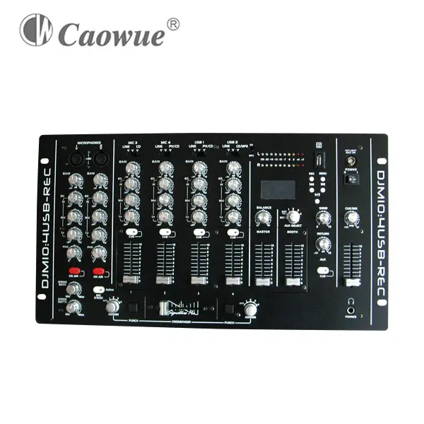 Bluetooth dj music mixer console with display