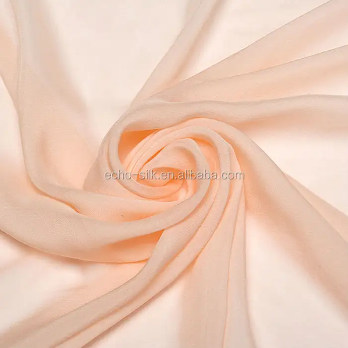 Factory supply pure zijde chiffon, 100% zijde stof voor dame jurk sjaal