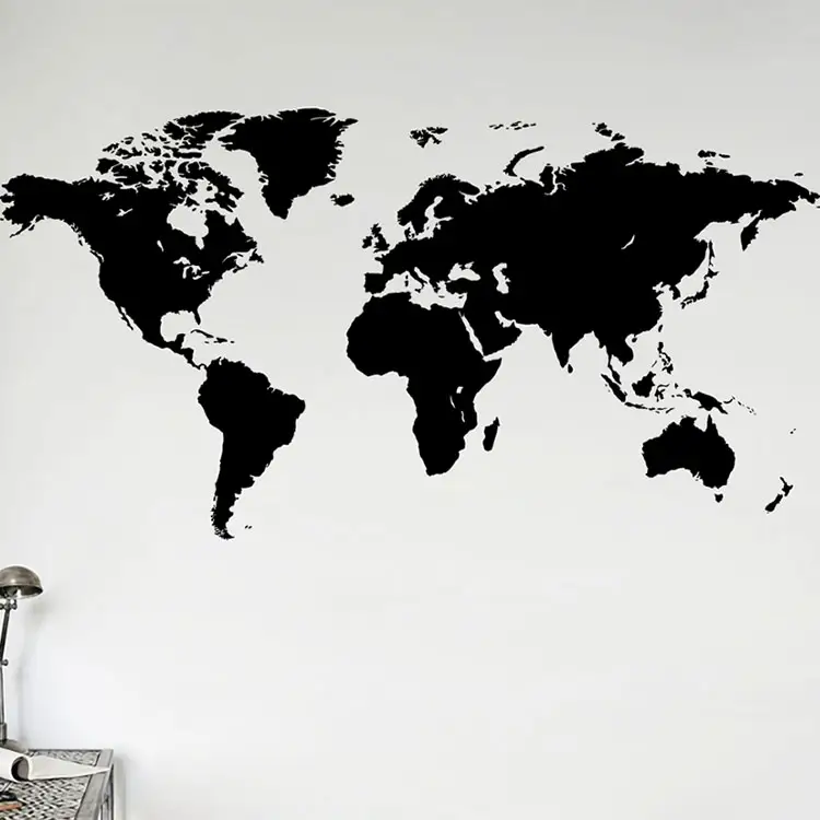 DIY world trip map removable vinyl wall sticker