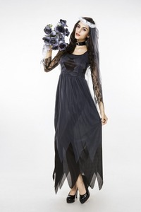 Onen Fantôme Mariée Morte Zombie Sorcière Princesse Fantaisie Robe Halloween Costume - Product Image 2