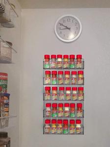 3,4,5 Tier Kitchen Metal Wire Mesh <strong>Wall</strong> <strong>Mounted</strong> Spice Organizer Rack Condiment Caddy Organizer