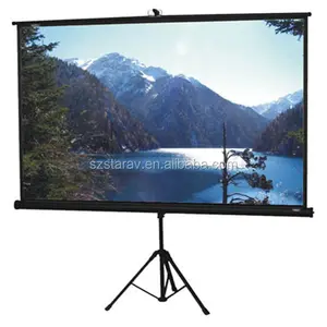 Matte White Material and Yes Portable PVC Fabric Projection Screen 120 inch Stand Projector Screen