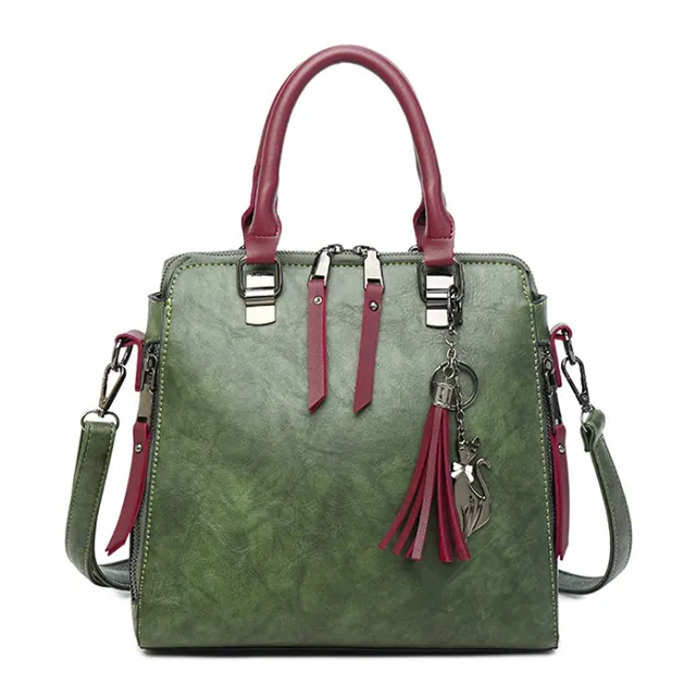 Novelty Shaped Tassel Decor Shell PU Designer Wholesale Leather Handbags